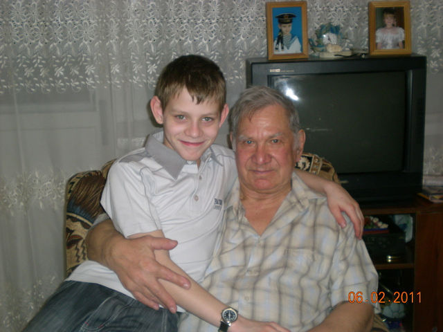 Жора Антоненко с внуком